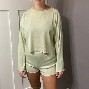 Nasty Gal Sage Green Two-Piece Set